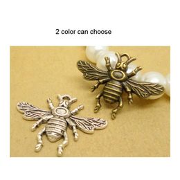 Items100pcslot alliage abeille bronze ou argent plaqué pendentif à breloques idéal pour bijoux bricolage 2524MM8795748275U