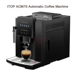 ITOP ACM7S Machine de café automatique 3 en 1 Brewing à expresso, broyeur de grains et cafetière ménage moussante 110V 220V