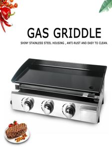 ITOP Gas BBQ Grill 4 Burners GHP Griddle Plancha Brûère de carrosserie en acier inoxydable Plaque en fer 2476777