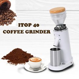 ITOP ITOP40 BURR GRAFE ELECTRICE CAFÉE AVEC LA SUPHER LE FUSHELAGE CYLINDRIQUE ALLIAME CYLINDRIQUE 40 mm Burr itop 40 240411