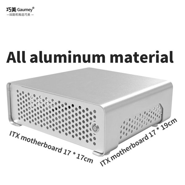 Case ITX, tout petit boîtier en aluminium, ordinateur de bureau horizontal HTPC, cas principal portable