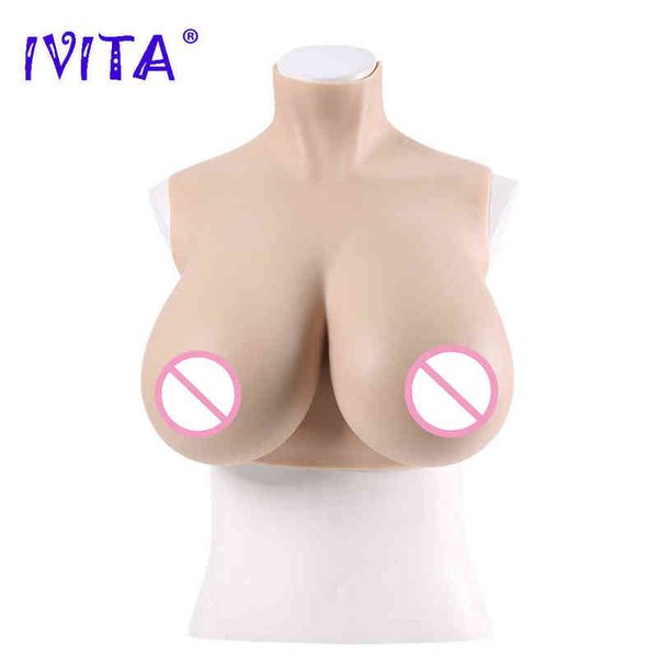 IVITA Original Forme De Sein En Silicone Artificiel Faux Seins Réalistes pour Crossdresser Transgenre Drag Queen Shemale Cosplay H220511