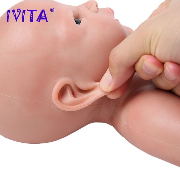 Ivita WB1511 22 pulgadas 5.05 kg 100% Silicona de cuerpo completo Reborn Bebe Doll Realistic Baby Baby Diy Blank Molls Juguetes Niños