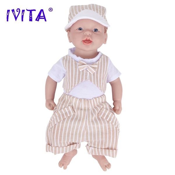 IVITA WB1555 14,56 pouces 1,65 kg 100% Silicone Reborn Baby Doll réaliste non peint garçon poupées doux bébé bricolage blanc enfants jouets 240312