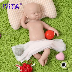 IVITA WG1509 15 pouces 1800g 100% Silicone Reborn bébé poupée réaliste non peint fille Bebe poupées avec des vêtements pour enfants jouets 240106