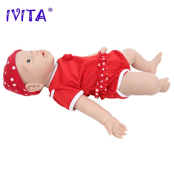 IVITA WG1526 16,92 pouces 2,69 kg Full Corps Silicone Reborn Baby Doll Relist Girl Dolls non peint