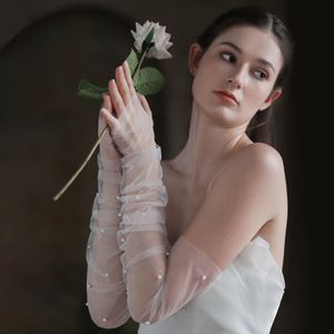 Gants de mariée ivoire, accessoires de mariage, gants de mariée avec pelure, gants noirs, nouvel arrivage 2024