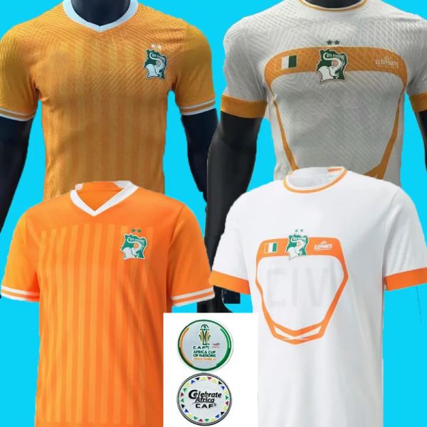 Côte d'Ivoire 2023 2024 Côte d'Ivoire Équipe nationale de football Jerseys DROGBA KESSIE ZAHA CORNET HOMMES Accueil Maillot de foot homme de football