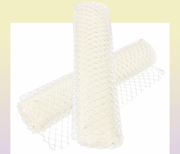 Ivoire ou multi couleurs mélange point voiles de cage à oiseaux 25CM largeur bricolage accessoires de cheveux voiles de mariage chapeau orner filet de mariée chapeau fête fas6903417