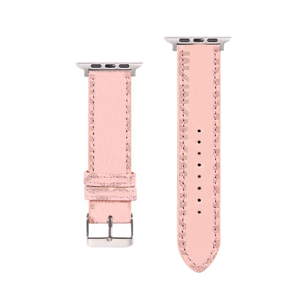 Bracelets Iwatch pour Apple Watch Ultra Band 49 mm Bracelet en cuir rose Compatible avec les montres intelligentes Series 8 S8 S6 S7 S5 S4 S3 S2 S1 SE 44 MM 42 MM 38 MM 40 MM 45 mm Bracelets smartwatch US
