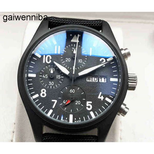 IWCity Mechanics Relojes para hombres Fighter 3777 Pilot Top Timing Six Pin Luminoso Impermeable Cinturón para hombre Diseñador 1p Tienda de alta calidad originalffcgfdr