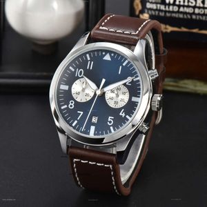 Iwcity Mens Lucury Menwatch Watch Big Pilot Watches Auto Quartz Uhren Super Luminal Date Watchmen Watchmen Leather Socle avec Box Original la plus haute version 6119