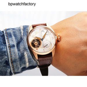 Iwcity Reloj para hombre Caro Menwatch Mark Dieciocho Relojes Alta calidad Auto Mecánico Uhren Super Luminoso Fecha Relojes Correa de cuero Montre Pilot Luxe N1M4