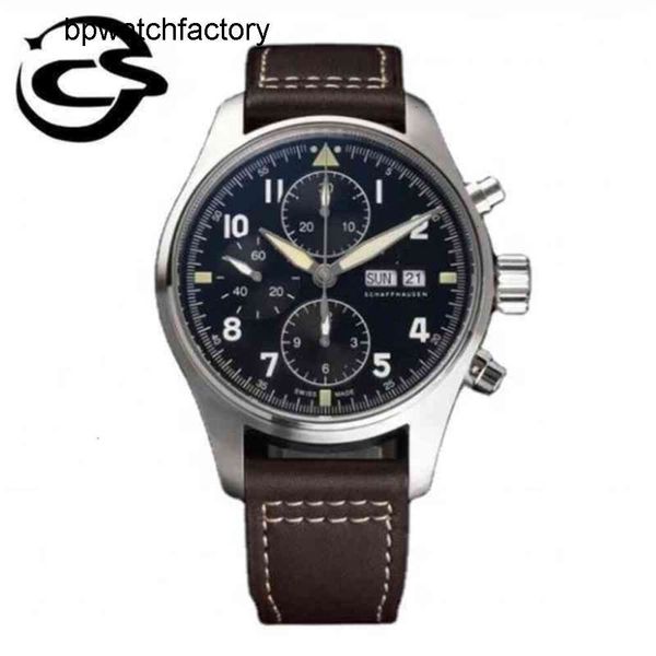 Reloj IWCity Reloj de diseño mecánico de alta calidad para hombre de lujo Luminoso Diver Marca 41 mm Eta 7750 Movimiento cronógrafo Iw387903 Pilot Swiss Es Wri 0MG7