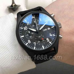 IWCS Watch Designer Hight Quality Chronograph Luxury Montres pour hommes mécaniciens