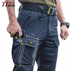 Pantalon tactique ix10 pour hommes, nouveau pantalon Slim imperméable pour hommes, haute qualité, élasticité multi-poches, pantalon de Combat Camo Joggers u7qg #