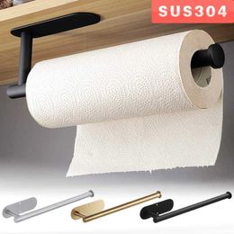 Supports de papier toilette ixlo support de serviette en papier en acier en acier inoxydable adhésif porte-toilettes en papier sans trou de la salle de bain de salle de bain.