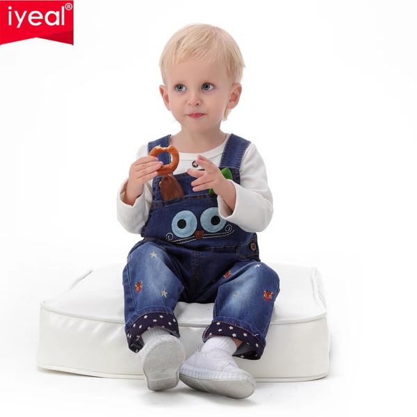 IYEAL bébé petits garçons filles pierre lavé doux Denim salopette enfant en bas âge jean combinaison automne enfants vêtements pantalons barboteuses 240313