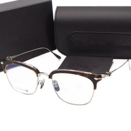 J-K Star CHRO Retro-Vintage Eyebrow Frame Unisex Gushhi Lightweight Pure-Titaum Square Glasses53-21-143SLUN for Prescription eyeglasses case case
