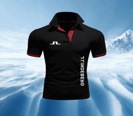 J Lindeberg Golf Print katoenpolo shirts voor mannen Casual Solid Color Slim Fit S Polos Summer Fashion Brand Clothing 2207223666851