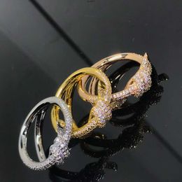 J0gr Band Ringen Nieuwe Knot Valley Ailing Same Twisted Rope Knot Wrapping Ring voor damesring Uniek ontwerp voor vrouwen Eenvoudig en luxe