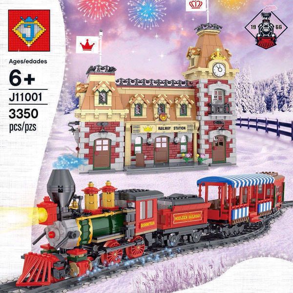 J11001 Electric Remote Control Power Series Dini Train Assemblé Blocaux de construction Childrens Toys Educational Toys 240506