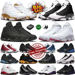 J13 13s Noir Blanc Flint Cat Celestine University Blue Wheat Bred Court Purple Starfish He Got Game Hyper Royal Basketball Chaussures Hommes Baskets Baskets