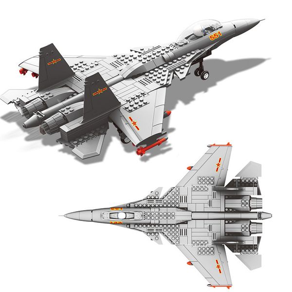 J15 Flying Shark Carrier-based Fighter militar bloques de construcción modelo Fit avión ladrillos juguetes regalos para niños C1115