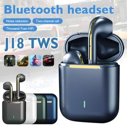 J18 Bluetooth oortelefoon waterdichte TWS draadloze touch hoofdtelefoons stereo game headset met MIC compatibel alle smartphones