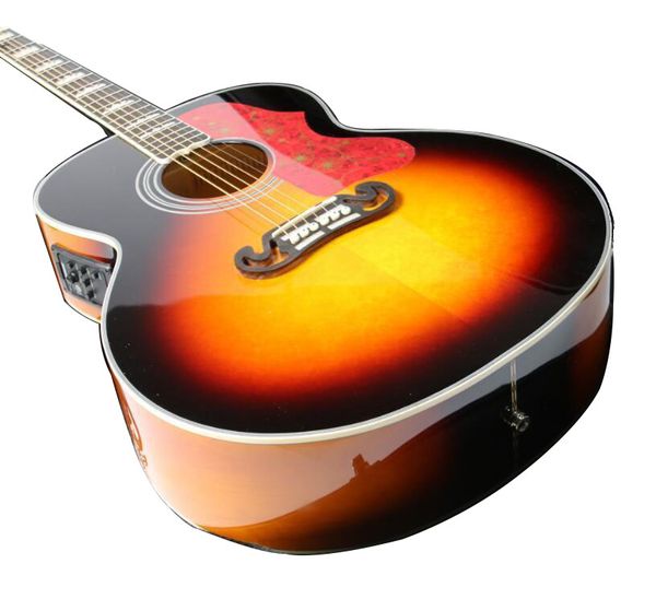 Guitare acoustique J200 Jumbo 43 finition Sunburst, égaliseur en épicéa massif