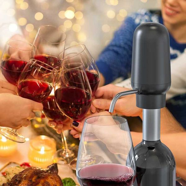 J212 Bar Tools Pompe à vin Ensemble avec USB Charging Antfficier ANALYSER ÉLECTRIQUE AUTOMATIQUE DISSENSEUR AIR AIR AIR BUSE Intelligent 240426