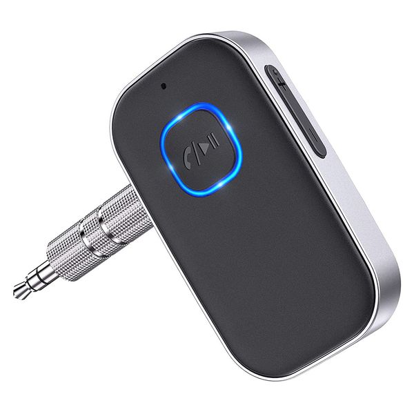 J22 Bluetooth Receiver AUX Bluetooth5.0 Adaptateur de voiture portable Adaptateurs audio sans fil Portable 3.5 mm AUX avec microphone