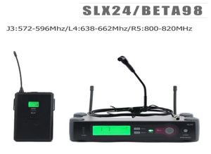 J3572596MhzL4638662MhzR5800820Mhz Topkwaliteit SLX124beta 98 Saxofoon Gitaar Instrument Draadloos Microfoonsysteem3693003
