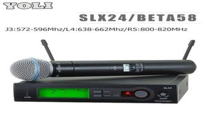 J3572596MhzL4638662MhzR5800820Mhz UHF PRO DRAADLOOS MICROFOONSYSTEEM SLX24BETA58 Handheld Microfoon voor Podium DJ1097368