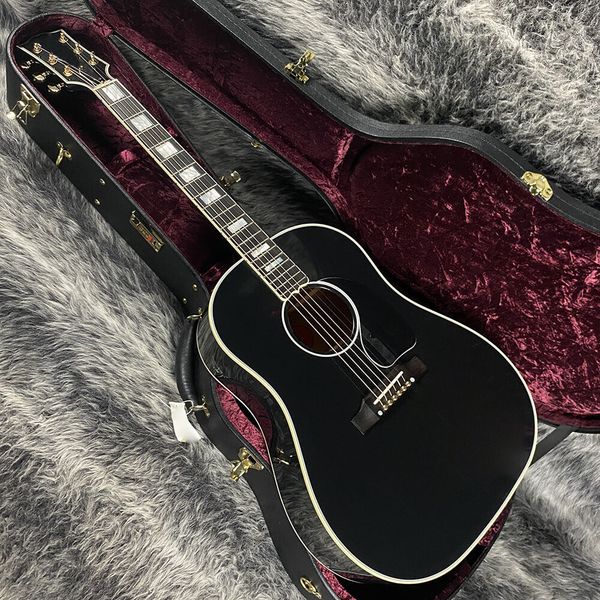 J45 Guitare acoustique Ebony Custom Ebony comme les images 00