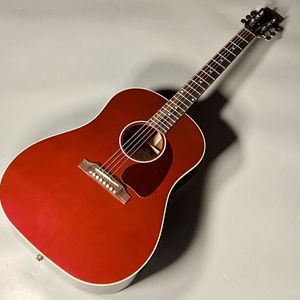 J45 Guitare acoustique de brillance rouge à vin standard