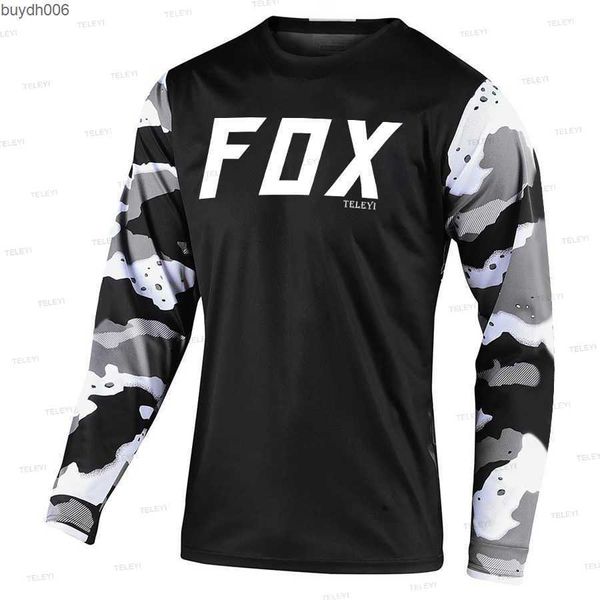 J4rt camiseta de hombre 2023 nuevo estilo Cross Country Mountain Bike Jersey Men Downhill Jersey Fox Teleyi Mountain Mtb Cross Country Jersey señoras sudadera