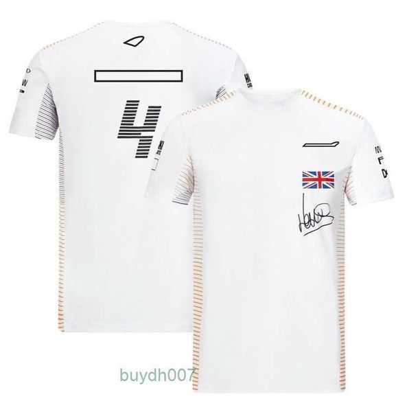 J5dw Polos pour hommes F1 Driver T-shirt Mens Team Uniforme à manches courtes Fan Vêtements Sports Casual Col rond Costume de course peut être personnalisable