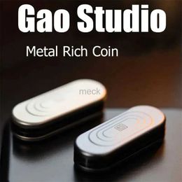 J5st Décompression Toy Gao Studio Metal Rich Rich Coin haptic Slider Magnetic fidget Slider EDC Adult Fett Toys Adhd Tool Anxiété Office Stress Relief Toy 240413