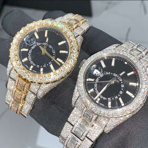 J801 luxe horloge herenhorloge digner horloge hoge kwaliteit uurwerk horloge mannen moissanite horloge iced out horloge diamanten horloge montre automatische mechanicaG0TU0I16