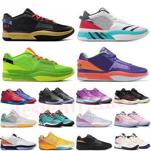 Ja 1 Chaussure de basket-ball Morant Sundial Light Smoke Grey Water Battle Bright Mandarin Day One EYBL Fuel Hunger Midnight Scratch Trivia Scratch Hommes Baskets grande taille 46