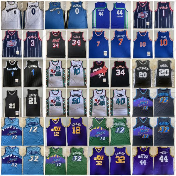 Camiseta de baloncesto Ja Morant McGrady Francis Iverson Ming Starks Anthony Sprewell Frazier Barkley Robinson Kemp Smith Mutombo Garnett