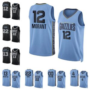 Ja Morant Basketbalshirts Desmond Bane S-XXL 2022-23 wit blauw Heren Dames kids city jersey