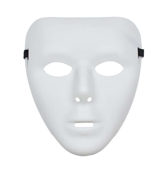 Jabbawockeez Plain White Face Full Mask para Halloween Masquerada Drama Party Hiphop Ghost Dance Props XBJK21058067633