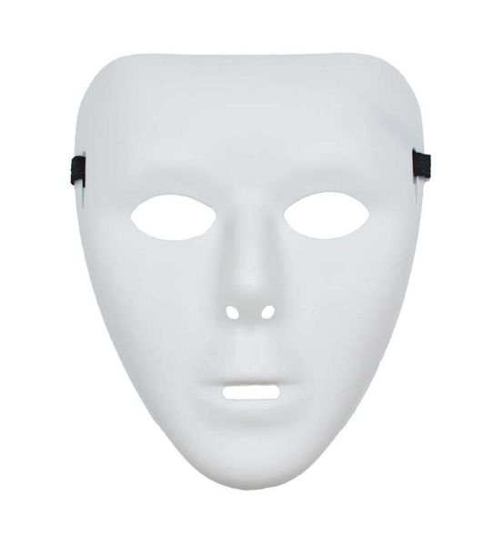 Jabbawockeez Plain White Face Full Mask para Halloween Masquerade Drama Party Hiphop Ghost Dance Props XBJK21052364821