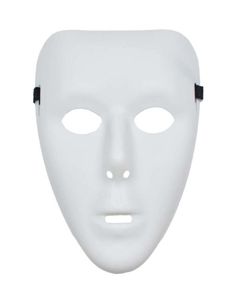 Jabbawockeez Face blanco Plain Full Full Mask para Halloween Masquerade Drama Party Hiphop Ghost Dance Props XBJK21052600430