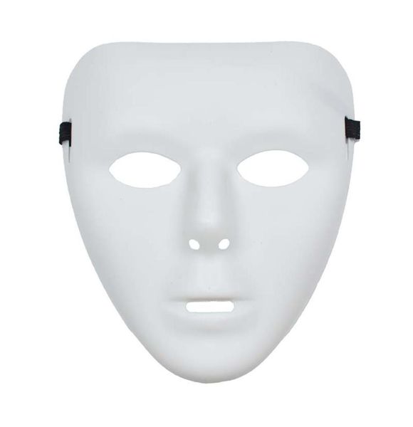 Jabbawockeez Plain White Face Full Mask pour Halloween Masquerade Drama Party Hiphop Ghost Dance Performances Props XBJK21054104065