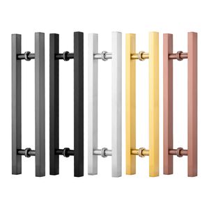 Poignées de porte en verre Jachor Tirez la poignée latérale double ensemble en acier inoxydable portes mobiles matériel grande taille poignée pour les raccords de maison 231222