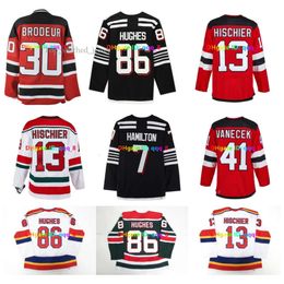 Jack Hughes Dougie Hamilton New Devils CCM hockeyshirt Nico Hischier Martin Brodeur John Marino Kevin Bahl Tyler Toffoli Holtz Scott Steve 1347