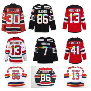 Jack Hughes Dougie Hamilton New Devils CCM Maillot de hockey Nico Hischier Martin Brodeur John Marino Kevin Bahl Tyler Toffoli Holtz Scott Steve 9002